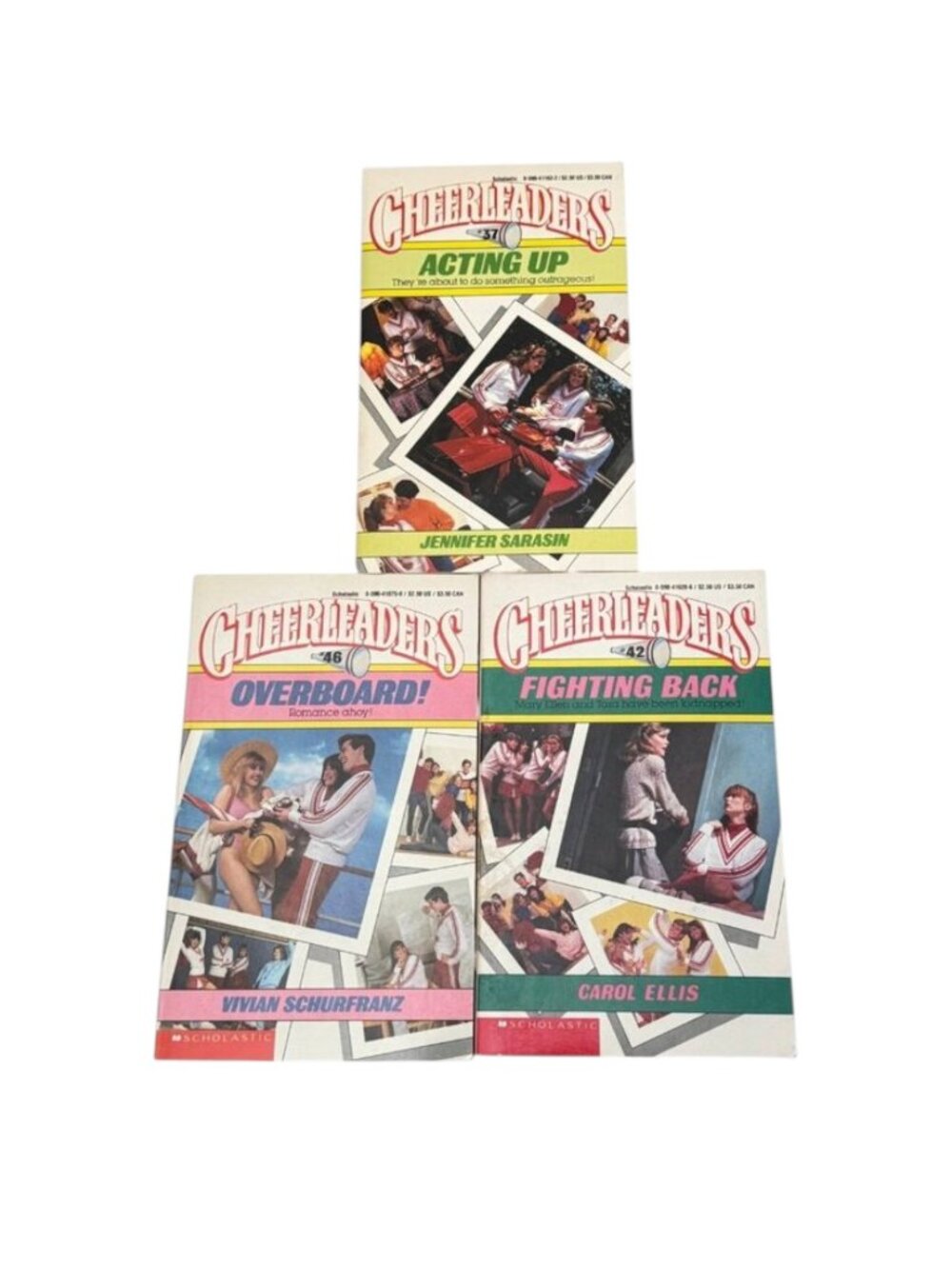 Cheerleaders Series PB Book Lot 3 Scholastic 1980s Teen YA 37 42 46 Vintage 1975
